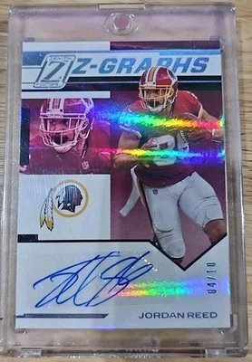 2020 Panini Zenith Jordan Reed /10 Auto Z-Graphs #ZG12 REDSKINS Signature NFL - Image 1 of 3