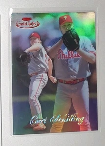 Topps Gold Label Curt Schilling 1998 clase 2 etiqueta roja #10/50 Philadelphia  - Imagen 1 de 2