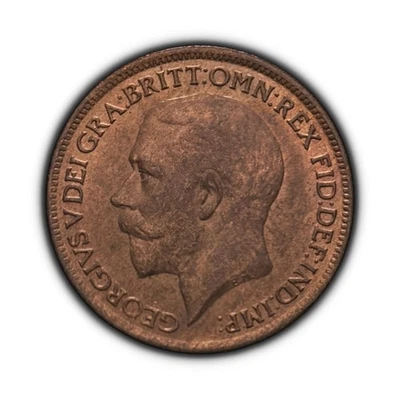 GREAT BRITAIN. 1918, Farthing - King George V, Seated Britannia Trident - Image 1 of 3