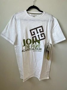 NEW Ecoths Men's White Fight Hunger Short-Sleeve Crew-Neck T-Shirt Size Large - Picture 1 of 6