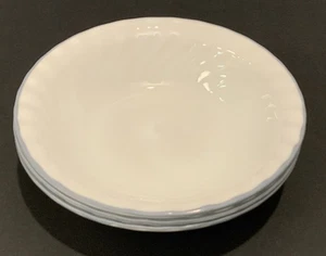 Corelle White Swirl hellgrau/blauer Rand Müslischalen/Suppenschüsseln 7,25" Menge 3 - Bild 1 von 5