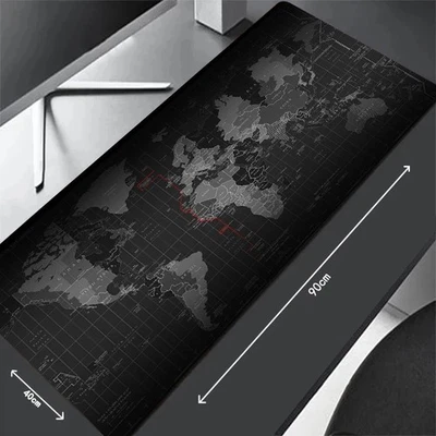 Large World Map Mouse Pad Desk Mat Gaming Keyboard Mat Office Table Protector - Image 1 of 4
