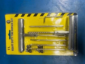 Kit de tapones para neumáticos con mango en T, juego de herramientas de reparación de neumáticos de 7 piezas para reparar pinchazos y enchufes - Imagen 1 de 12