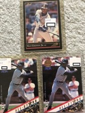 (2) 1993 Leaf Gold Stars (1) Black Leaf 1992 Ken Griffey Jr Marquis Grissom