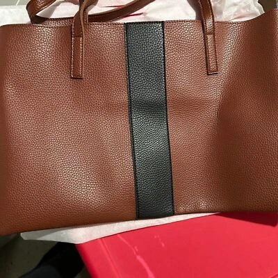 Vince Camuto Black and Brown Stripe Luck Tote NEW - Image 1 of 4