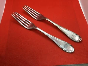 Hall & Elton Pair of Forks Beaded Pattern ca.1867 - Picture 1 of 4