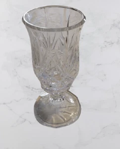 2 Piece Cut Crystal Hurricane Candle Holder - Picture 1 of 7