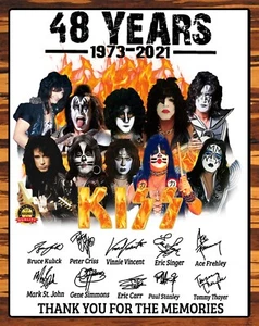 Kiss - Thank you For The Memories - 48 Years - 1973-2021 - Metal Sign 11 x 14 - Picture 1 of 4