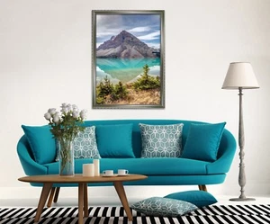 3D Lake Mountain 675 Fake Framed Poster Home Decor Print Painting Unique Art  - Imagen 1 de 11