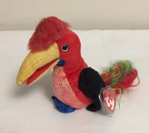 TY Beanie Baby FRILLS the Hornbill Bird - Mar 5 2001 - Retired Vintage !!! - Picture 1 of 11