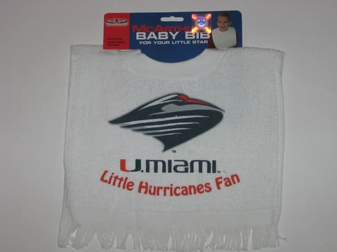 Miami Hurricanes Terry Velour Pullover Towel Baby Bib FREE SHIPPING!! Cover