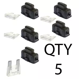 (5) MAXI Fuse Holder Fuseholder Voodoo Car Audio 4 6 8 Gauge Inline 80 Amp - Picture 1 of 5