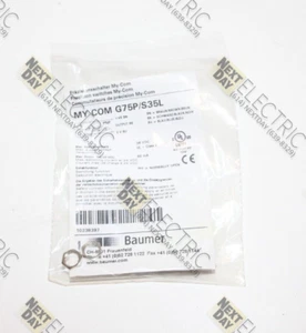 Baumer, MY COM G75P/S35L, Interruttore Sensore di Prossimità Induttivo Posizione Limite - Foto 1 di 2