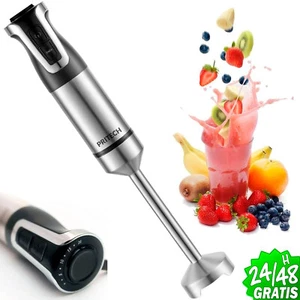 Batidora de Mano Inoxidable 800 Watts Procesadora de Alimentos 2 Vel Lavavajilla - Imagen 1 de 9