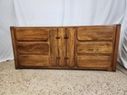 Stanley Furniture Banded Walnut Mid Century Modern 74" Triple Dresser Aalto