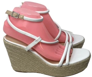 BP Nordstrom Cohan White Wedge Sandal Size 10M Espadrille Platform Heels NEW - Picture 1 of 9