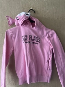 Six flags over Texas M Jacket Sweatshirt Hoodie girls souvenir animal unicorn - Picture 1 of 7