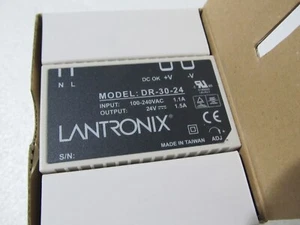 Lantronix DR-30-24 Din Rail Power Supply 24VDC 1.5A Output New in Box - Picture 1 of 7