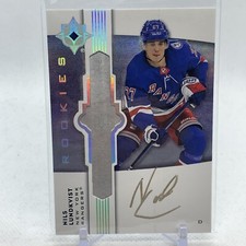 2021-22 Upper Deck Ultimate Collection Nils Lundkvist Rookie Auto UE-NL
