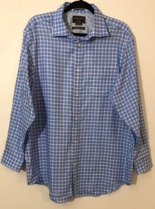 BLACK BROWN 1826 Egyptian Cotton Long Sleeve Button Up Size 17-33 - Picture 1 of 3