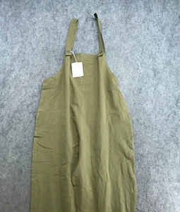 Apafes Overalls Womens Size Medium NWT Green Linen Cotton Blend Loose Fit Casual - Picture 1 of 13