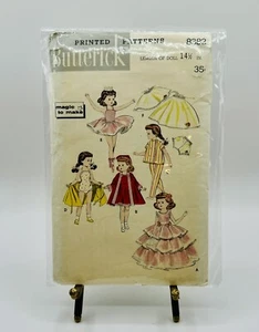 Vestidos de muñeca Butterick #8382 “Magic To Make” 14,5” vintage años 50 - Imagen 1 de 3