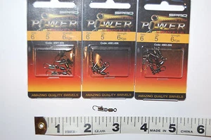 3 packs spro power stainless swivels interlock snap #6 6kg (13lb) 4581-006 - Picture 1 of 1