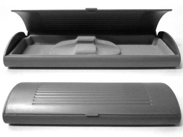 PORTA PENNA ASTUCCIO CUSTODIA  PEN CASE IN PLASTICA GRIGIO PORTAPENNA PER 1 PENN - Immagine 1 di 1