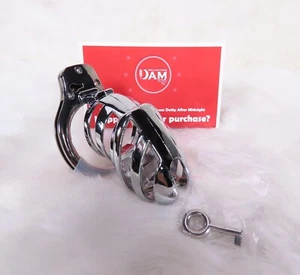 Legierung feste Handschellen Ring Keuschheitsgürtel Käfig Gerät, UK LAGER SCHNELLER VERSAND - Bild 1 von 4