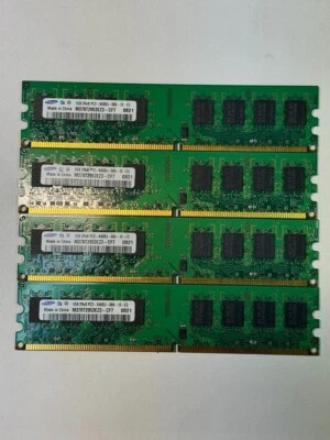 Lot of 4 Samsung 1GB 2Rx8 DDR2-800 PC2-6400U DDR2 Desktop Memory - Image 1 of 4