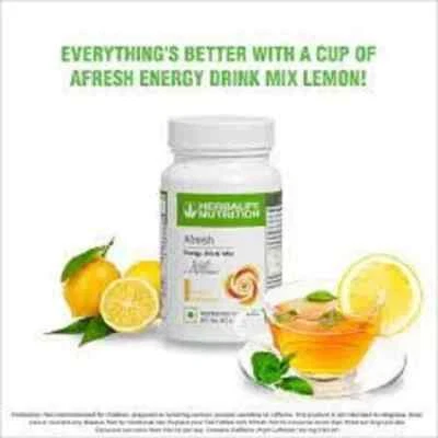 Herbal Afresh LEMON Energy Drink Mix Herbal Tea Concentrate 1.7 Oz fast ship - Image 1 of 4