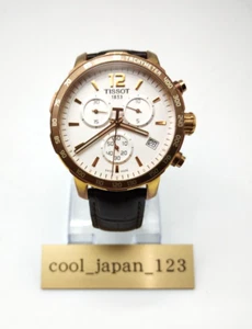Tissot Quickster 42mm Steel Leather White Dial Quartz Watch From Japan - Picture 1 of 23