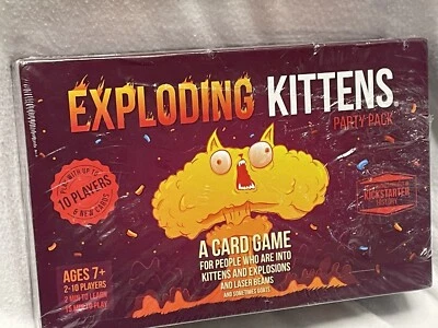 EXPLODING KITTENS PARTY PACK AGES 7+ 2-10 PLAYERS NEW SEALED - Image 1 of 4