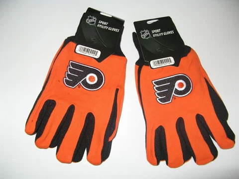 TWO (2) PAIR OF PHILADELPHIA FLYERS, UTILITY GLOVES FROM FOREVER COLLECTABLE Cover
