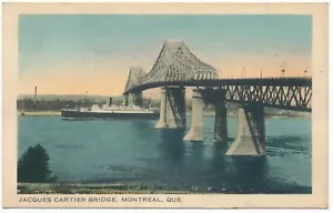 Postal de envío de pasajeros The Jacques Cartier Bridge en Montreal Quebec control de calidad - Imagen 1 de 2