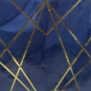 Navy Gold Geode Foil Luncheon Napkins 16ct - Picture 1 of 2