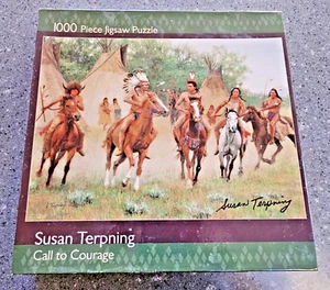 SIGNIERTES Susan Terpning 1000-teiliges Puzzle CALL TO COURAGE Ceaco 3305-5 Neu - Bild 1 von 8