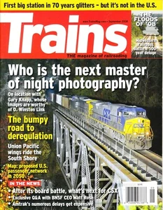 ZÜGE 9/08 BNSF CEO, NACHTFOTOGRAFIE, ÜBERSCHWEMMUNGEN von '08, CSX, UP / SOUTH SHORE - Bild 1 von 2