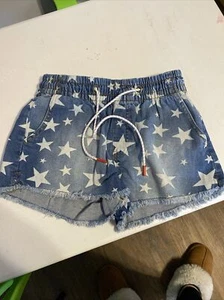 Regeneration Poppy Pull On Shorts, Women's Size S Blue Stars - Picture 1 of 9