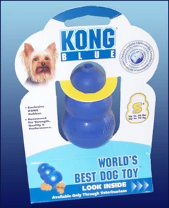 Kong BLUE Toughest Rubber Dog Chew Toy - Small Size - Picture 1 of 1