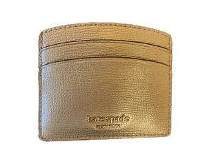 Kate Spade New York Card Holder Kartenetui Leder Gold Neu - Bild 1 von 5