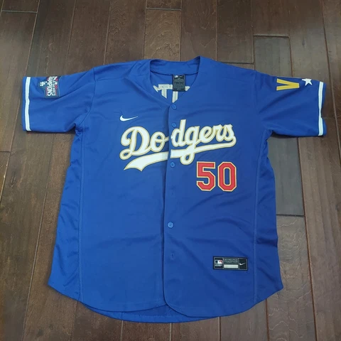 Mookie Betts Los Angeles Dodgers 2020 World Series Champions Jersey Blue Sz 44 Cover