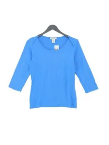 Orvis Women's Top S Blue Viscose with Elastane 3/4 Sleeve Crew Neck Basic - Picture 1 of 6