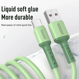 Ladekabel Schnellladen Flüssig Silikon Datenkabel für iPhone Typ C Micro USA - Bild 1 von 10