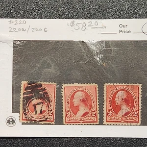 United States #220, 220a, 220c - CV $58.20 - Lot #10902 - Picture 1 of 1