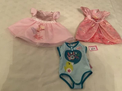 ZAPF CREATIONS BABY ANNABEL DRESSES X 2 & BABY BORN ONSIE (377/35) - Image 1 of 4