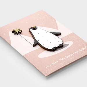 Biglietti di Auguri di Natale in Legno Fatti a Mano - Premium 3D Holiday Card Set Regalo con... - Foto 1 di 9