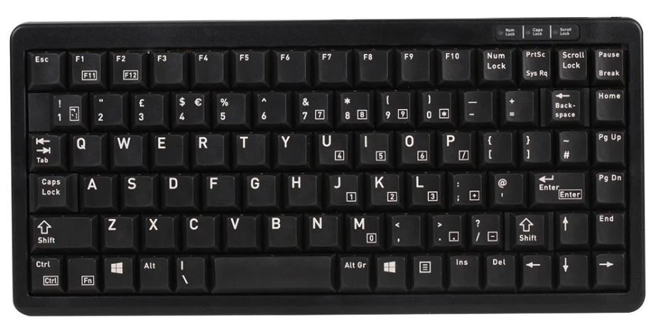 CHERRY - CHERRY G84-4100 Compact Keyboard Corded, USB / PS/2 Black - Image 1 of 1