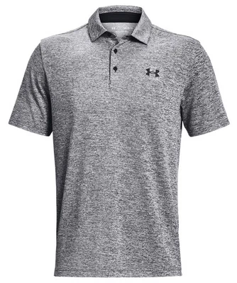 Under Armour 1378673 UA Men's GOLF Playoff 3.0 Black Twist Print Polo Shirt - Image 1 of 3