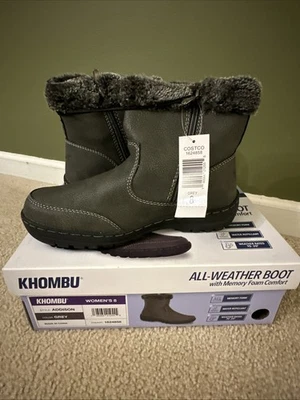 BOTA PARA MUJER KHOMBU ADDISON ALL WEATHER (GRIS, Talla 8) Nueva sin caja Foto 1 de 4